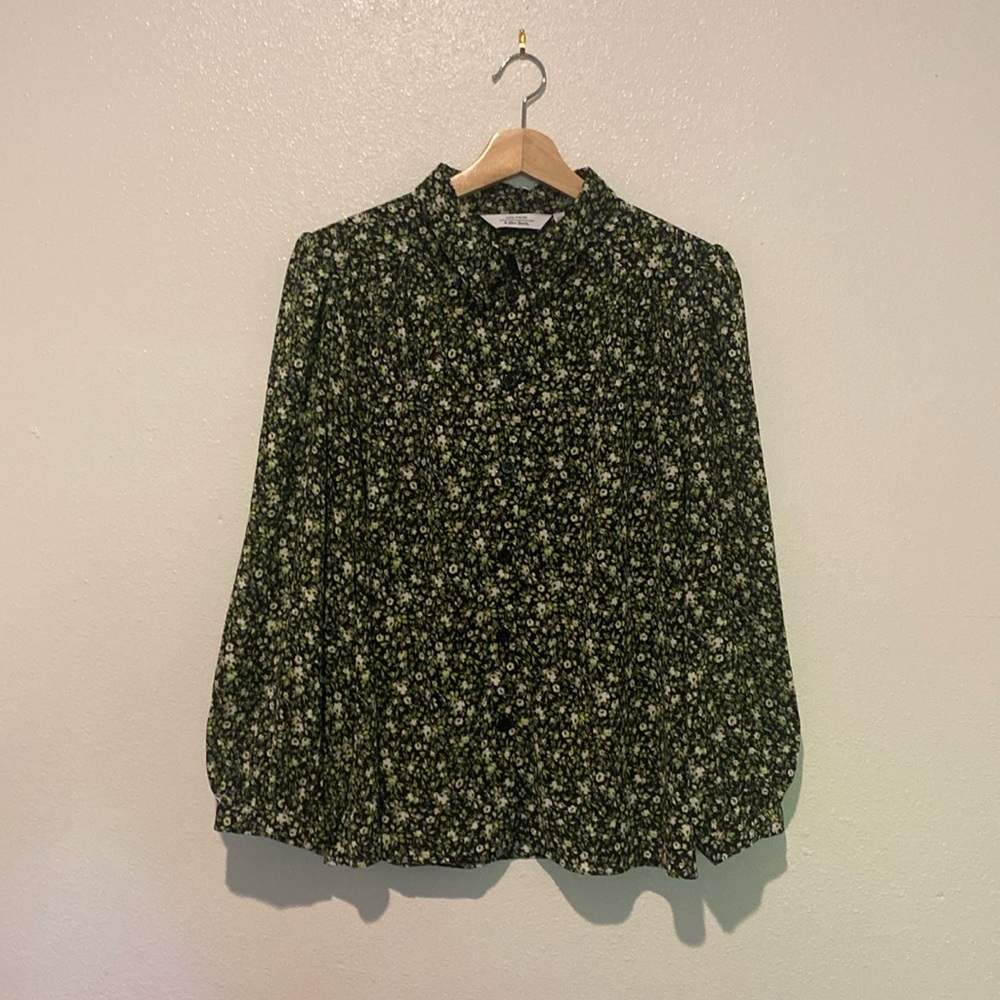 & Other Stories  floral long sleeve top size 14